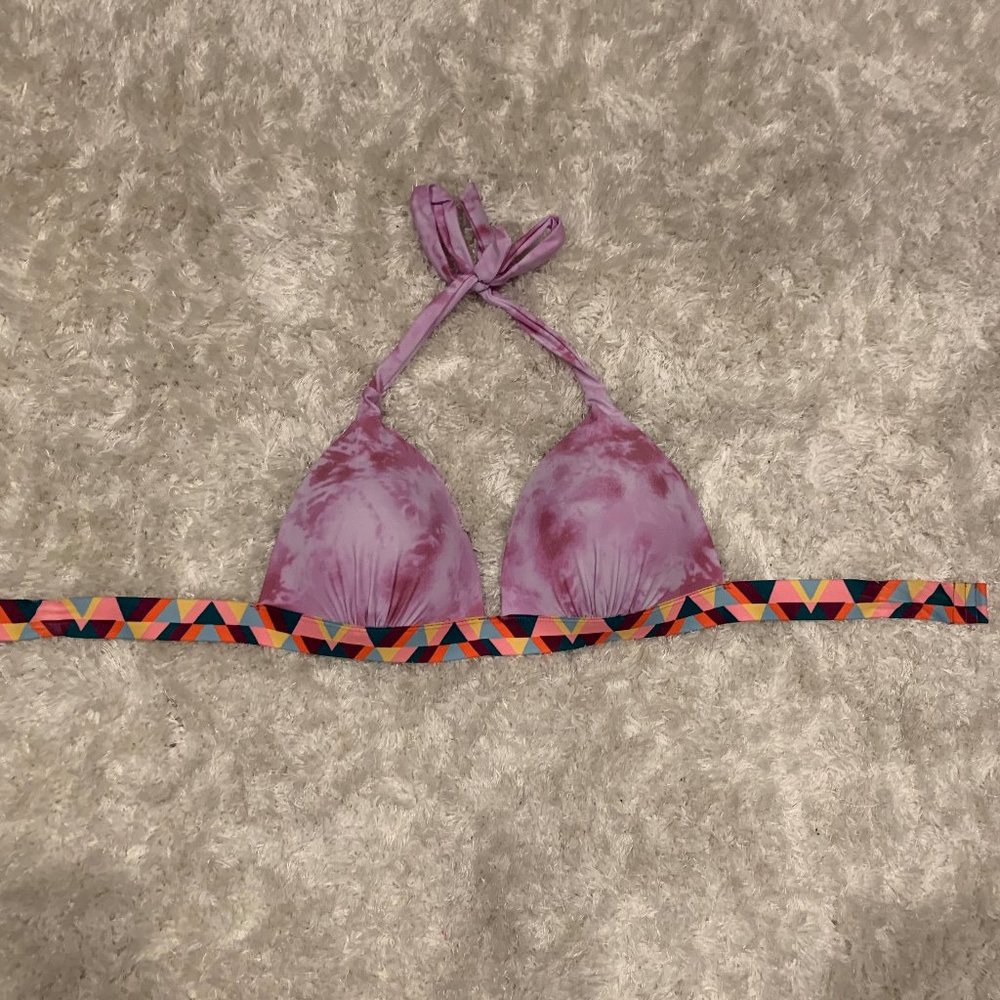 Purple Tie Dye Bikini Top